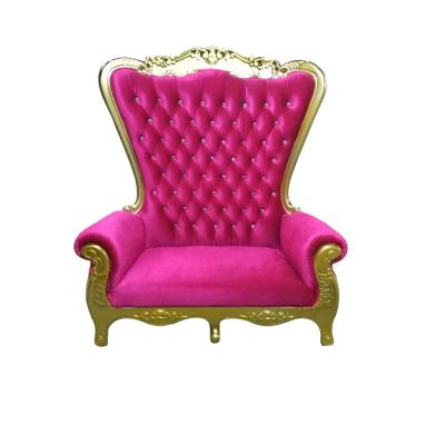 China Bomacy Environmental Friendly Material Hot Sale Queen Beauty Salon Hideaway High Back Pink Sofa for sale