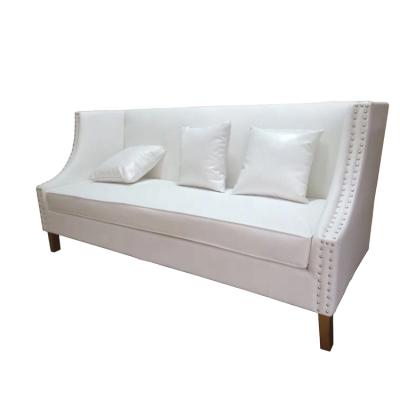 China Bomacy Wholesale Beautiful White Elegant Living Room Furniture Triple Seats Waiting Sofa For Sale for sale