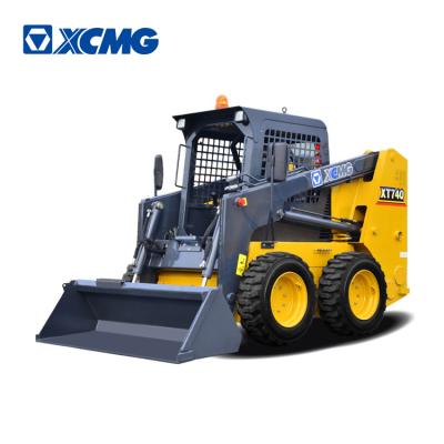 China Farms XCMG 1 Ton Mini Skid Steer Loader XT740 Small Wheel Loader With Attachment for sale