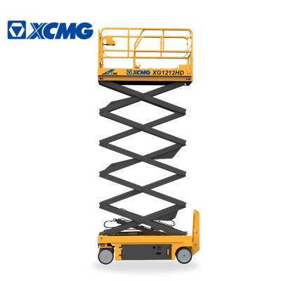 China Hotels XCMG 12m Hydraulic Scissor Lift Aerial Work Platform XG1212HD for sale