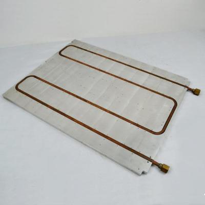 China Cooling Equipment Customized Aluminum / Copper Battery Cold Plate 200 600mm Water Cooling With Copper Tube For Industrial Chiller Water Cooling Plate for sale