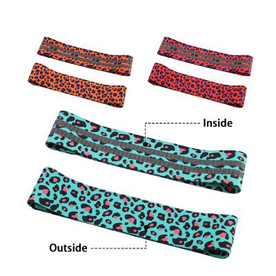 China Fit KS-1011-6#Fitness Body Hip Circle Resistance Band Leopard Print Resistance Band for sale