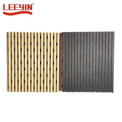 China Modern Eco - Friendly Acoustic Wall Panel Acoustic Sound Panels Fluted Wood Board Akustik Panel for sale