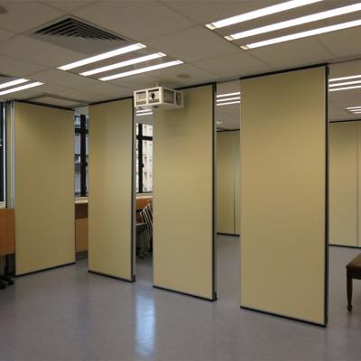 China Liyin Acoustic Partition Sliding Doors Room Divider Industrial Interior Wooden Office Partition Movable for sale