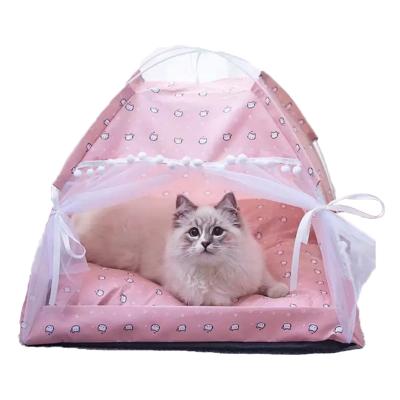 China Breathable Universal All Seasons Soft Comfortable Foldable Bed Large Dogs Or Cats Indoor Pet Tent for sale