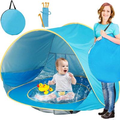 China Easy Set Up Kids Summer Kids Travel Waterproof Pool Shade Sun Shelter Pop Up Baby Beach Tent for sale