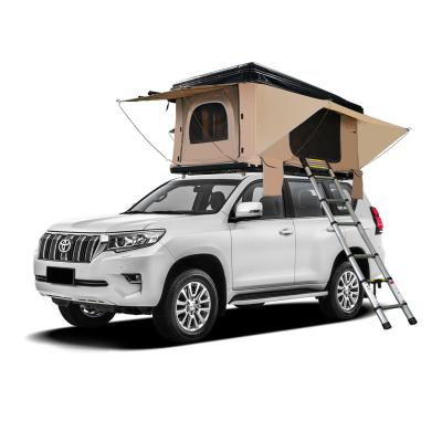 China UV-Resistant Waterproof Car Roof Mounted Top Tent Side Trailer Camper Hard Shell Camping Rack Tent for sale