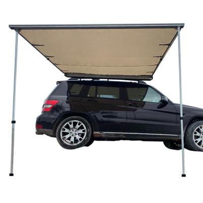 China Waterpoof 2000mm Top Outdoor Aluminum Roof Top Tent Retractable Folding Roof Top Car Side Tent Waterproof for sale