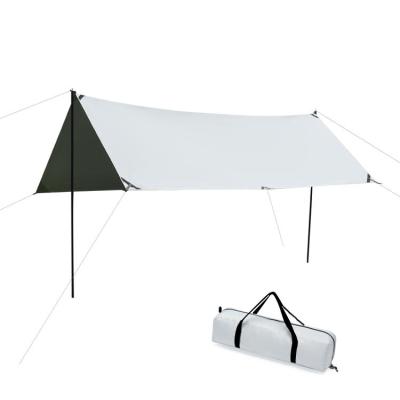 China Lightweight Outdoor Camping Tarp Canopy Tourist Sunshade Thicken Aluminum Alloy Waterproof Anti-UV Sun Shelter for sale