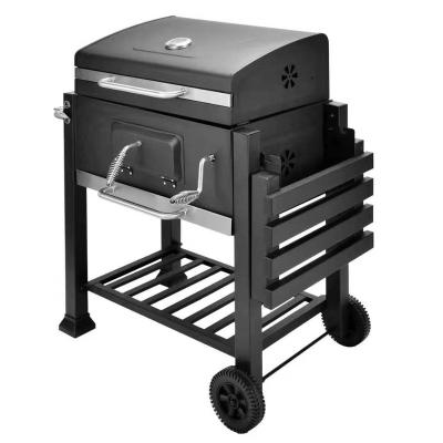 China Height Adjustable Mobile Charcoal Cart Table BBQ Beefmaster Outdoor Camping BBQ Grill for sale