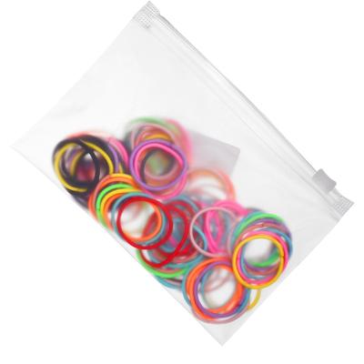 China 100PCS/Pack Kids Soft Stick On Cute Hair Accessories Girls Children Scrunchie Elastic Rubber Band for sale