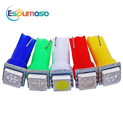 China High Quality T5 5050 1SMD LED 12V Auto Warning Light Dashboard Warning Lamp With Multicolor Optional Blue White Universal for sale