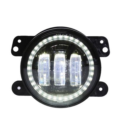 China High Power 30W 4inch Fog Light For Jeep Offroad Trucks White Yellow Halo 12V Fog Lamp Turn Signals Brake DRL 4inch for sale