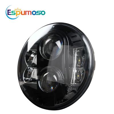 China Newest 7 Inch 80W Led Round High Low Beam Headlight Fog Light For 7 Inch Round Jeeps Offroad SUV 12V 24V Cowboys for sale