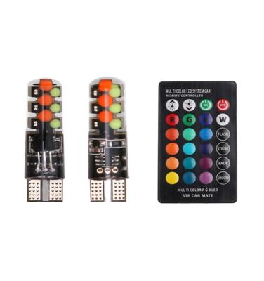 China Decorative Atmosphere Light Car Led Decorative Bulb Remote 6w RGB Dimmable Color With Battery for sale