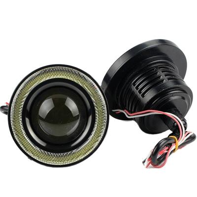 China 12V Angel Eyes Fog Light COB Chip 30W 2.5Inch 3Inch 3.5Inch White Yellow Blue Fog Lamp Driving Light 2.5inch(64mm)/3inch)(76mm/3.5inch(89mm) for sale