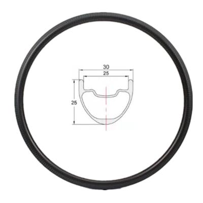 China Mountain Bikes Carbon Rim 30mm Width 25mm Depth Disc Brake Carbon 29er Asymmetric Mountain Bicycle MTB Rims for sale