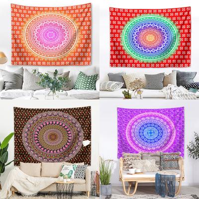 China Retro Custom Design Indian Tapestry Wall Hanging Indian Mandala Color Printing Polyester Home Room Tapestry for sale