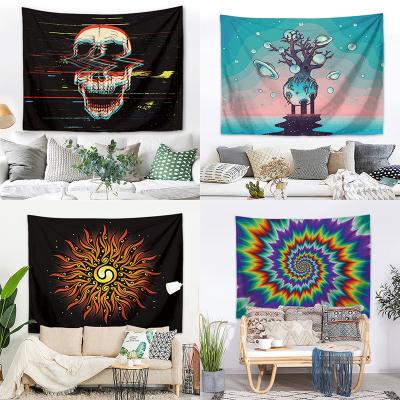 China Wholesale Picture Custom Wall Hanging Tapestry Hippie Printing Psychedelic Wall Tapestry Wall Hanging Tarot Tapestry for sale