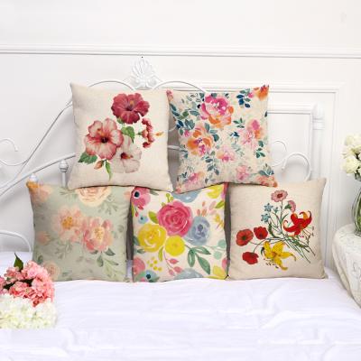 China Latest Design PORTABLE Sofa Pillow Case Print Flowers Printing Custom Luxury Pillow Case Pillow Cover Bohemian for sale