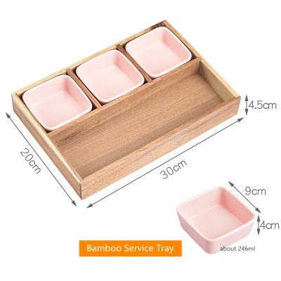 China Factory Wholesale Bamboo Serving Tray Durable Creative Various Manufacturing Coffee for sale