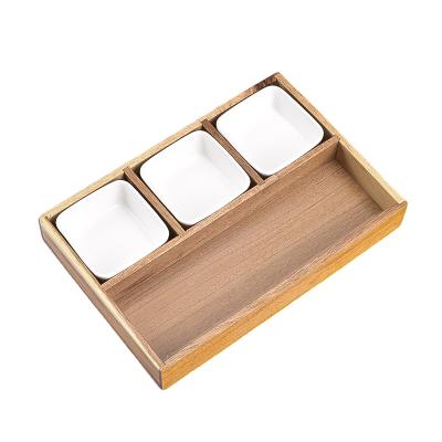 China Various durable promotional goods using natural non slip nuts large bamboo trays for serving for sale