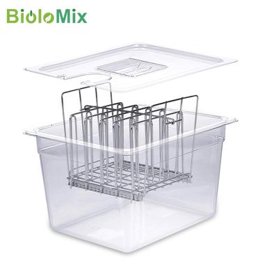 China 11L Sous Vide Household and Cooker Sous Vide Stainless Steel Rack Containers Sets Dividers Detachable Separator for Immersion Circulators for sale