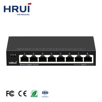 China QoS Factory Price Support OEM Ethernet Switches 16Gbps VLAN And Extend 8 Port Gigabit Ethernet Smart Switch for sale