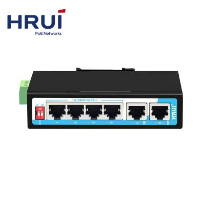 China Lightning Protection 6KV 10/100M Unmanaged Din Rail 4 Port 5 Port Fast Ethernet RJ45 Industrial Switch for sale