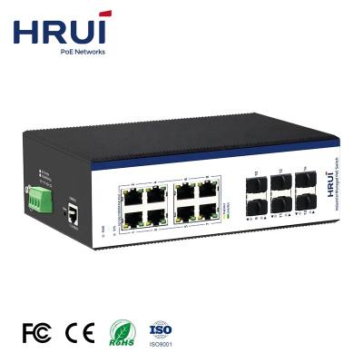 China Support VLAN QoS Hot Sale PoE Switch IP40 Protection 14 Ports Gigabit 2.5G SFP Aluminum Shell L2+Managed PoE Industrial Switch for sale