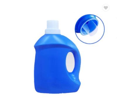 China Empty Personal Care Products 2L Blue Plastic Bottles For Liquid Laundry Detergent for sale