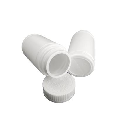 China 400cc Plastic Medicine Supplement Container , White Cylinder Food Safety PET Vitamin Plastic Pill Bottle for sale