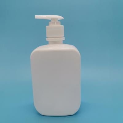 China HDPE 500ml Square Hand Wash Eco - Friendly Empty Plastic Shower Gel Liquid Bottle for sale