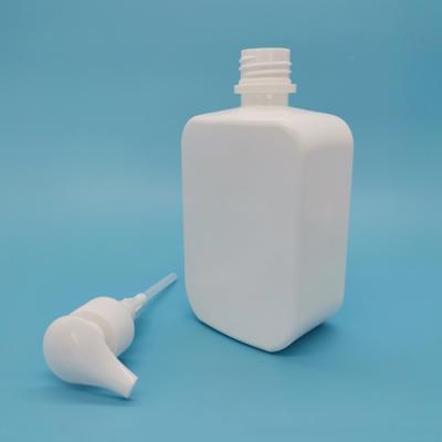 China Hot Sale Eco-friendly Square 500ml Empty Pe Hand Wash Shampoo Plastic Lotion Bottle for sale