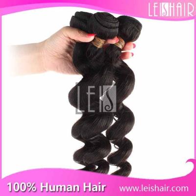 China Color 1B 10-30 inch loose wave 100% virgin peruvian hair for sale