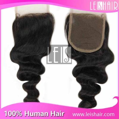 China hot selling human hair products loose wave lace closure for sale