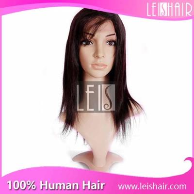 China Hot selling straight 100% human hair full lace wig for sale