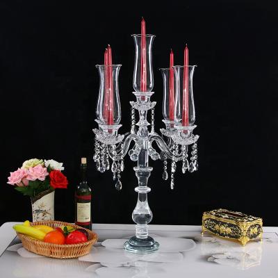 China MH-ZT0118 Church new hot sale tall decorative crystal table crystal wedding centerpiece for wedding for sale