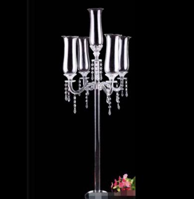 China MH-999 Weddings 5am Crystal Wedding Candelabra Centerpieces Wedding Candlestick for sale