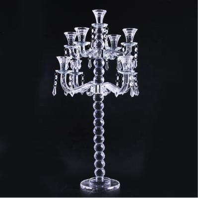 China MH-ZT001 Church 9am Crystal Candelabra Wedding Tall Candlestick Decoration Candelabra for sale