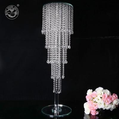 China MH-ZT158 weddings crystal chandelier prism props flower stand wedding table centerpieces for sale