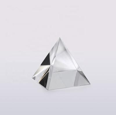 China China MH-JT102 Engraving Laser Decoration Pyramid Crystal Blank Glass Paperweight Wedding for sale