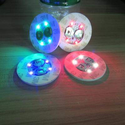 China 3M Manufacturer Customized Label LED Bottle Sticker Led Coaster Lights for sale