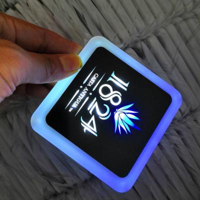 China Universal Led PLASTIC Bar Bottle Coaster for sale