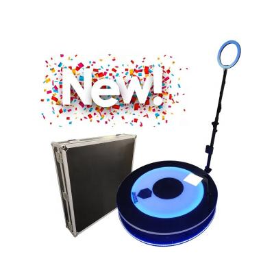 China 360 Auto Rotate Photo Booth 115cm Led Ring Light Ipad Photo Booth Wedding Event Photo Booth 80cm for sale