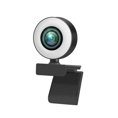 China Hot Selling OEM USB High Definition Custom Webcams With Ring Light Full HD 1080p 360 Degree Rotatable Webcam TX008 for sale