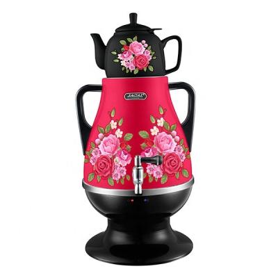 China Keep Electric Hot Turkish Samovar with Teapot and Decal for sale