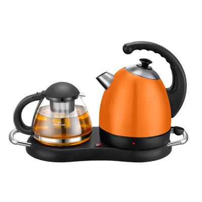 China Household Appliances Stainless Steel Cordless Electric Tea Kettle Set With Teapot for sale