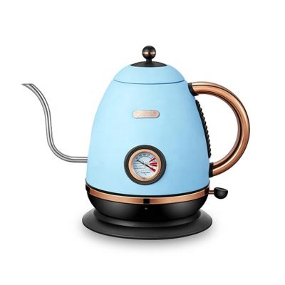 China 360 Degree Base Stainless Steel Rotation Cordless Electric Gooseneck Pour Over Electric Water Coffee Kettle for sale