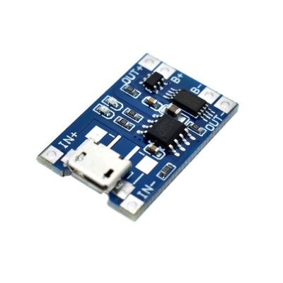 China RDS Electronics Micro USB Charging Board With Dual Protection Functions 5V 1A 18650 Lithium Battery Charger TP4056 Module TP4056 for sale